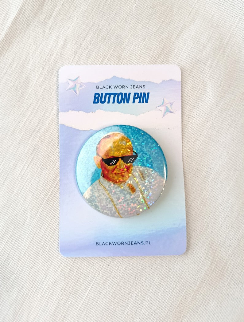 Przypinka holograficzna slay in blue
