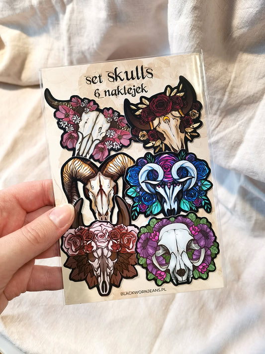 Zestaw naklejek Skulls