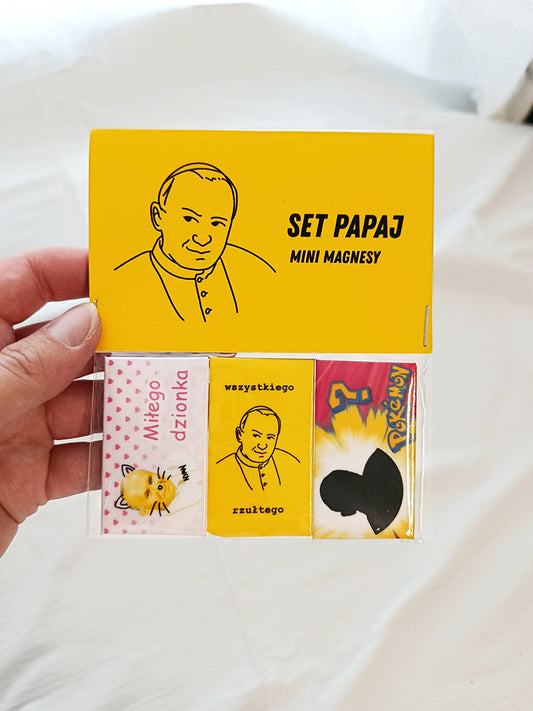 Zestaw mini magnesów "papaj"