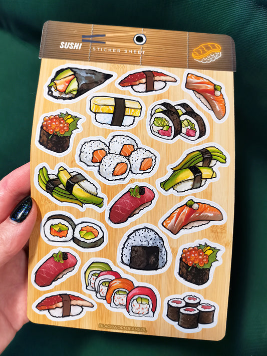 Arkusz naklejek Sushi