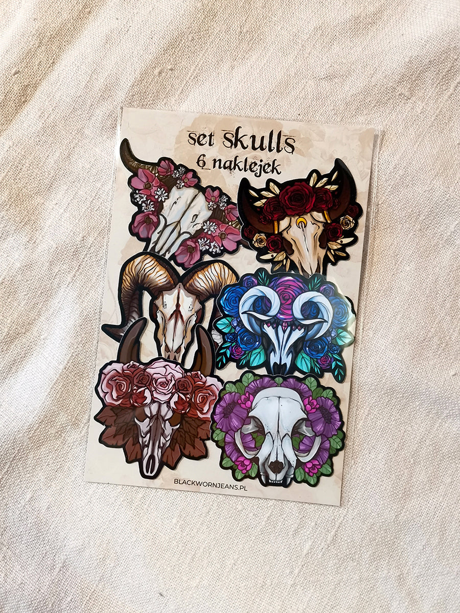 Zestaw naklejek Skulls